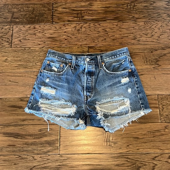 Levi’s 501 Cut Off Shorts High Rise Size 29 - Picture 1 of 16